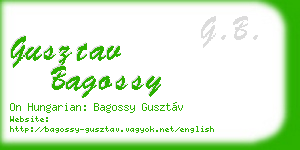 gusztav bagossy business card