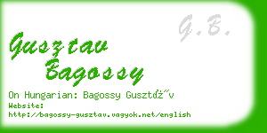 gusztav bagossy business card